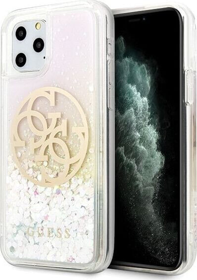 Guess Guess GUHCN58LGIRGP iPhone 11 Pro hard case Gradient Liquid Glitter Circle Logo