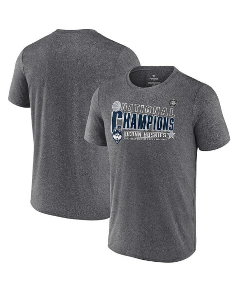 Men's Heather Gray UConn Huskies 2023 NCAA Men’s Basketball National Champions Synthetic T-shirt