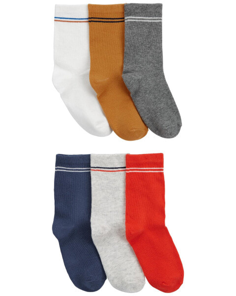 Kid 6-Pack Crew Socks 4-7