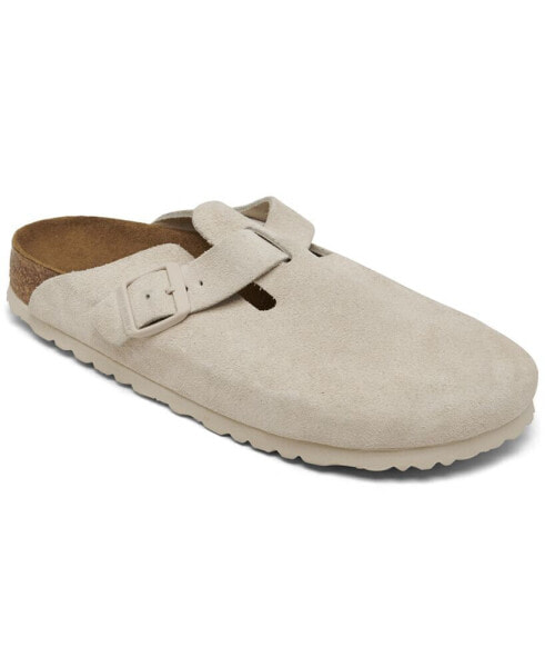 Women's Boston Soft Footbed Suede Leather Clogs from Finish Line