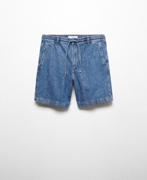 Men's Denim Drawstring Bermuda Shorts