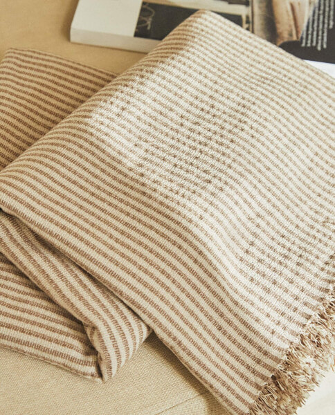 Striped throw