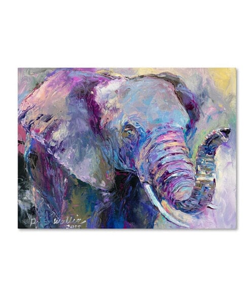 Richard Wallich 'Blue Elephant' Canvas Art - 14" x 19"