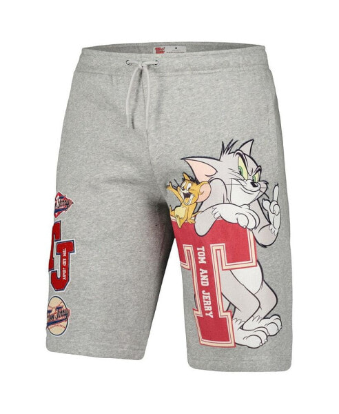 Men's Heather Gray Tom and Jerry University Shorts