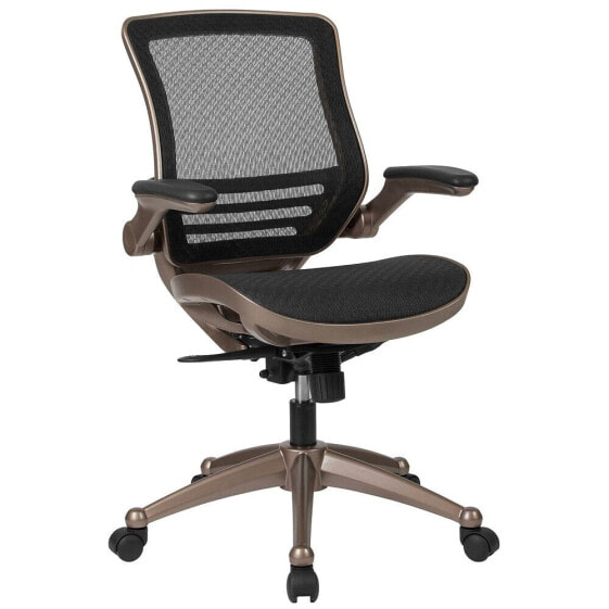 Mid-Back Transparent Black Mesh Executive Swivel Chair