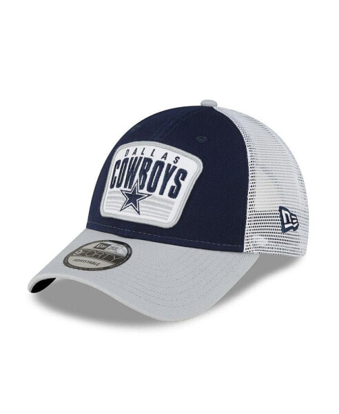 Men's Navy, Gray Dallas Cowboys Patch Two-Tone 9FORTY Snapback Hat