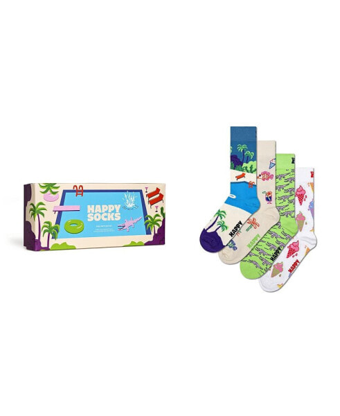 4-Pack Pool Party Sock Gift Set