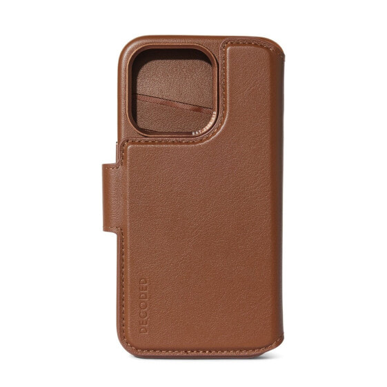 Чехол для смартфона Decoded Leder Wallet с MagSafe для iPhone 15 Pro (Браун)