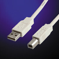 VALUE USB 2.0 Cable - A - B - M/M 3 m - 3 m - USB A - USB B - 480 Mbit/s - White