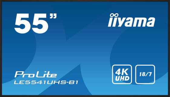 Iiyama LE5541UHS-B1 - Digital signage flat panel - 138.7 cm (54.6") - LCD - 3840 x 2160 pixels - 18/7