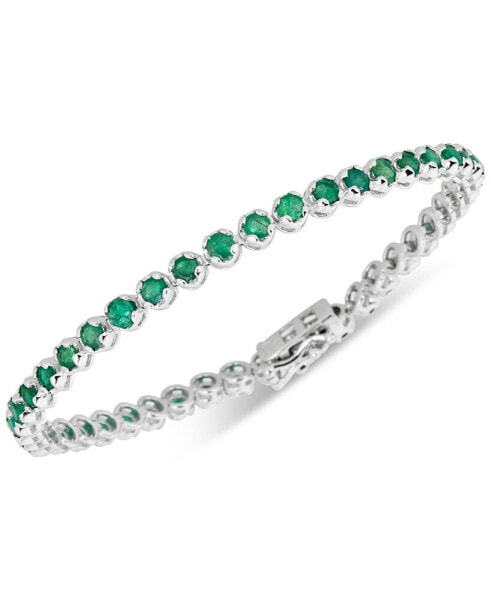 Emerald Tennis Bracelet (6 ct. t.w.) in Sterling Silver