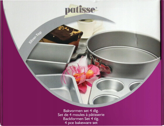 Patisse Patisse - Zestaw 4 form do pieczenia SILVER-TOP