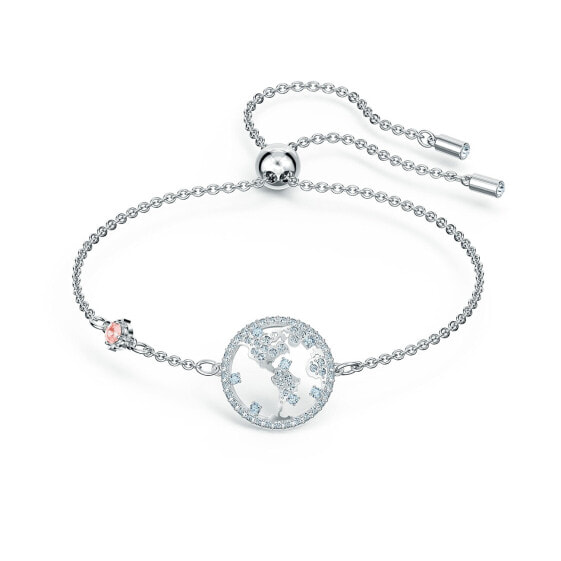 Swarovski Damen Armband Rhodium,Travel, Globe Bracelet 5530816