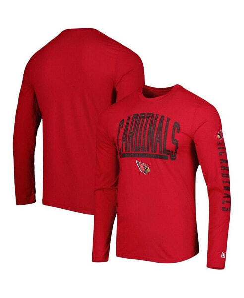 Men's Cardinal Arizona Cardinals Combine Authentic Home Stadium Long Sleeve T-shirt