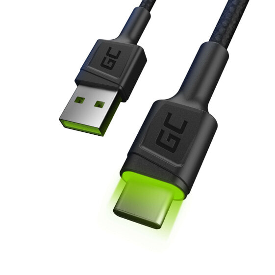Green Cell KABGC06 - 1.2 m - USB A - USB C - 480 Mbit/s - Black