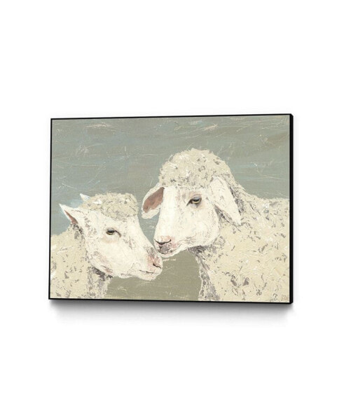 28" x 22" Sweet Lambs II Art Block Framed Canvas