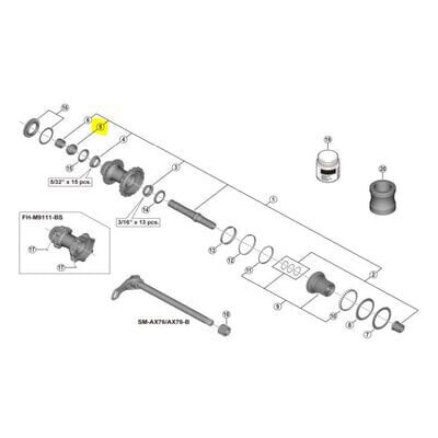 SHIMANO FH-M9111 Cone Rear Left