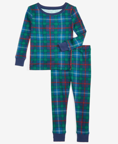 Family Pajamas Toddler 2-Pc. Cotton Snug-Fit Plaid Family Holliday Pajamas, Created for Macy's