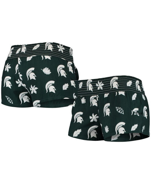 Women's Green Michigan State Spartans Beach Shorts