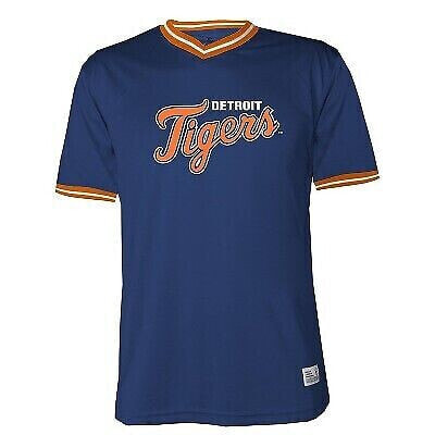 MLB Detroit Tigers Men's Short Sleeve V-Neck Jersey - S