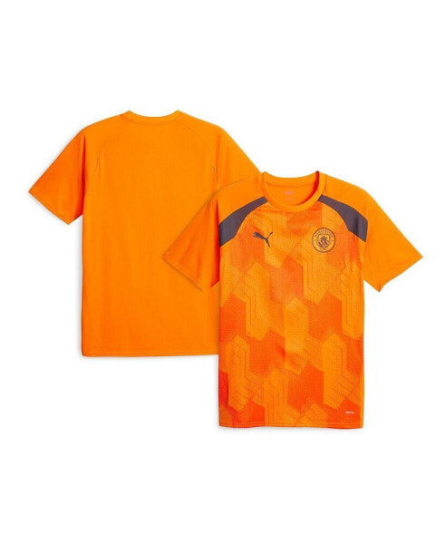 Men's Orange Manchester City 2023/24 Pre-Match Jersey
