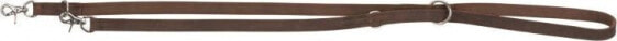 Шлейка регулируемая Trixie Rustic из толстой кожи, M-L: 2.00 м/20 мм, темно-коричневая.