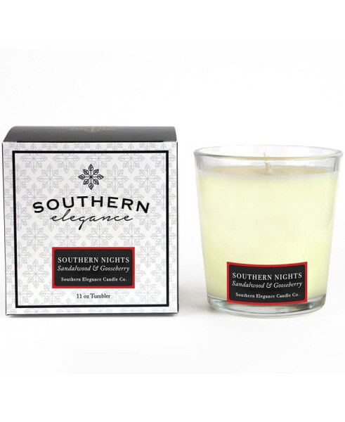 Ароматическая свеча Southern Elegance Candle Company southern Nights Currant and Sandalwood Tumbler 11 унций