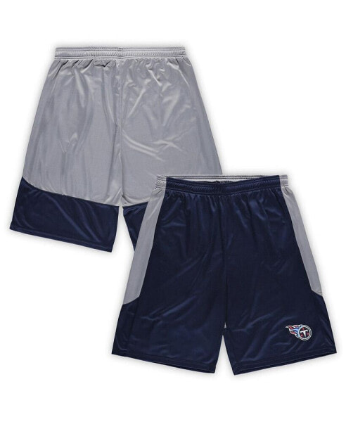 Men's Navy Tennessee Titans Big Tall Team Logo Shorts