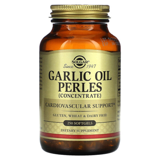 Витамины и БАДы Травяной Чеснок Solgar Garlic Oil Perles, Concentrate, 250 капсул
