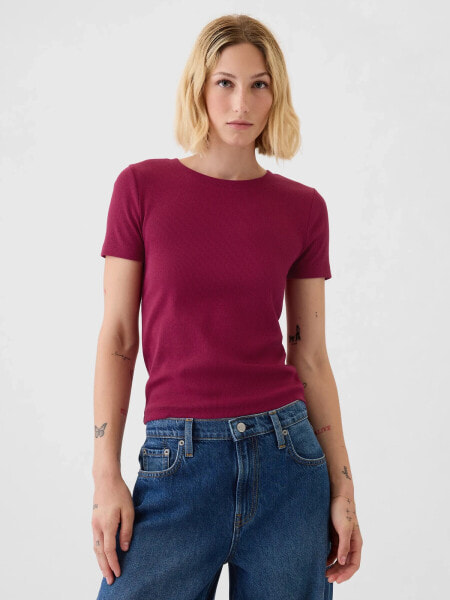 Modern Rib Cropped T-Shirt