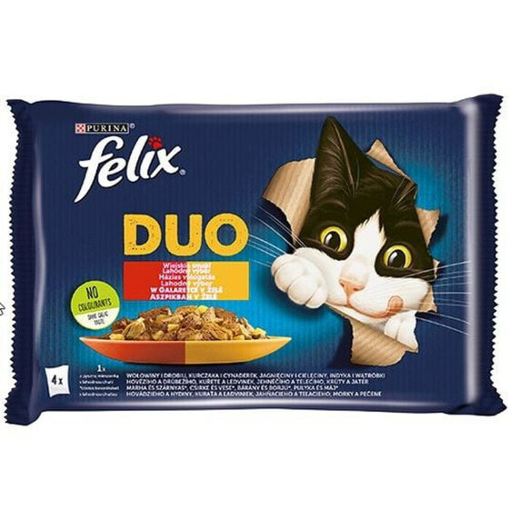 Корм для котов Purina Duo Курица Телятина Мясо ягненка Печень птицы 4 x 85 g