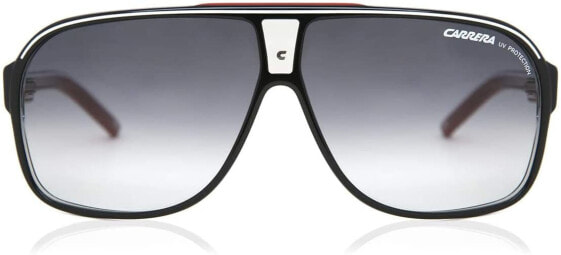 Мужские очки солнцезащитные черные авиаторы Carrera Grand Prix 2 T4O Black/White/Red Grand Prix 2 Square Pilot Sunglass