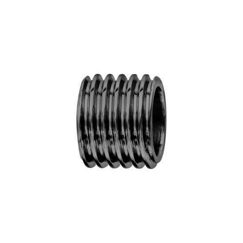 Black steel bead for bracelets BAS1046_3