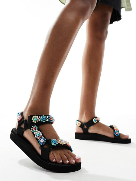 Arizona Loves Trekky pearl sandals in multi