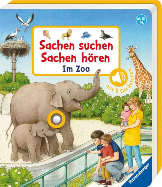 Детская книга Ravensburger "Ищи и слушай: Зоопарк"