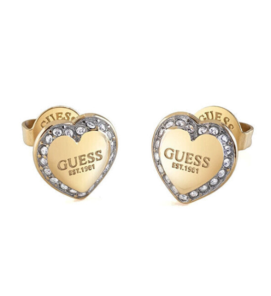 Sparkling heart earrings Fine Heart JUBE01427JWYGT/U