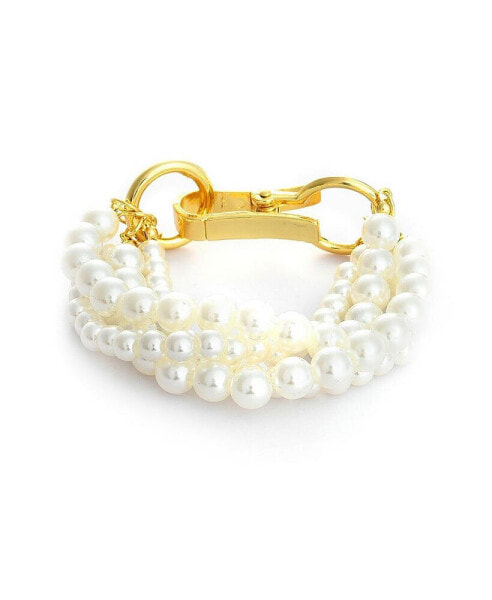 Women's White Pearl Strand Bracelet