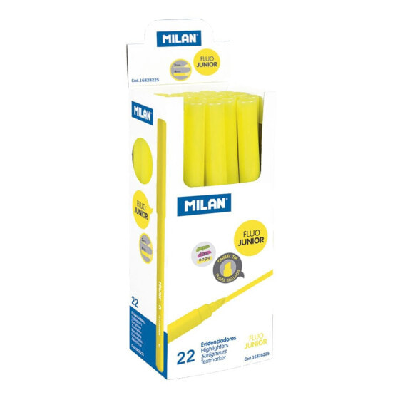 MILAN Display Box 22 Yellow Junior Highlighters