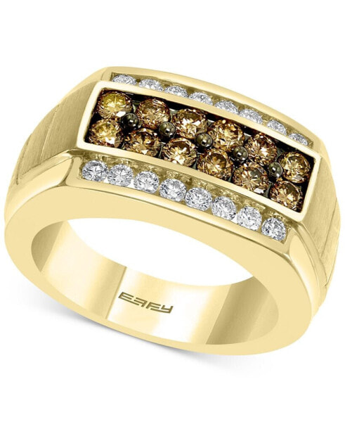 EFFY® Men's Multi-Color Diamond Ring (1-3/8 ct. t.w.) in 14k Gold