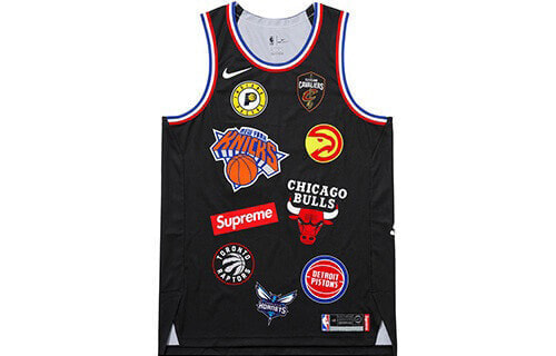 Supreme x Nike NBA Teams Authentic Jersey Black NBA AQ4227-010 Basketball Tank