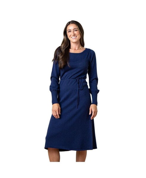 Women's Organic Bellow Sleeve Pointelle Sweater Dress