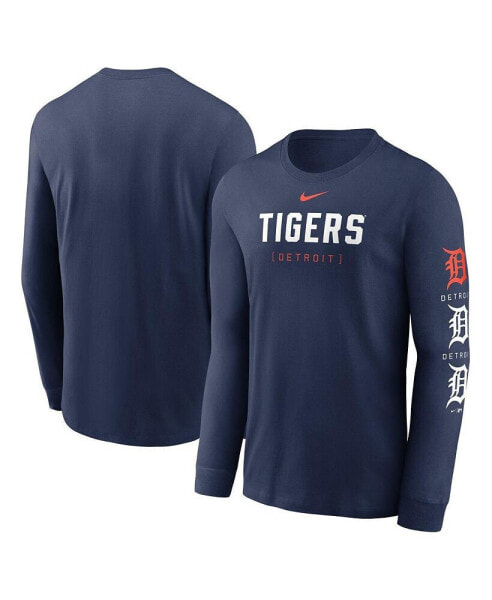 Men's Navy Detroit Tigers Repeater Long Sleeve T-shirt