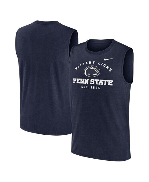 Men's Navy Penn State Nittany Lions Primetime Legend Lock Up Performance Muscle Tank Top