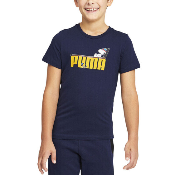 Puma Graphic Crew Neck Short Sleeve T-Shirt Boys Size 2T Casual Tops 531824-06
