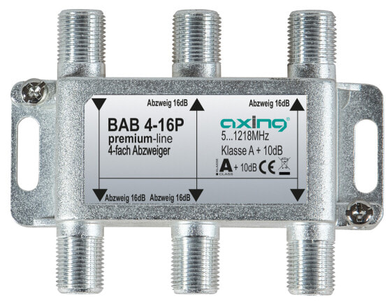 axing BAB 4-16P - Cable splitter - 5 - 1218 MHz - Grey - A - 16 dB - F