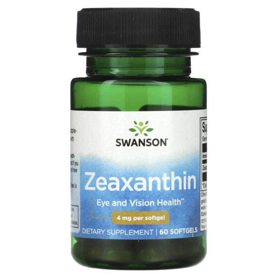 Витамин Swanson Зеаксантин, 4 мг, 60 капсул (здоровье)