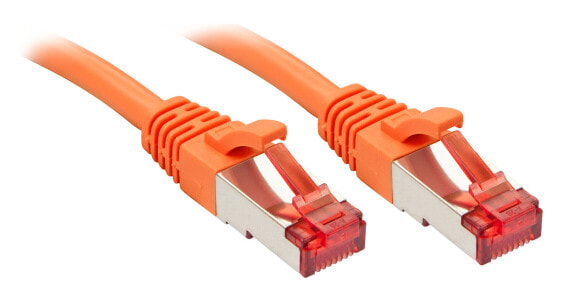 Lindy 3m Cat.6 S/FTP Cable - Orange - 3 m - Cat6 - S/FTP (S-STP) - RJ-45 - RJ-45