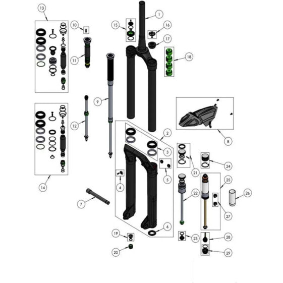 DVO Onyx 38 Ref 3 seal kit