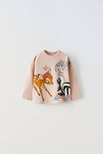 Футболка из ткани soft touch с бархатистым рельефным принтом © disney ZARA