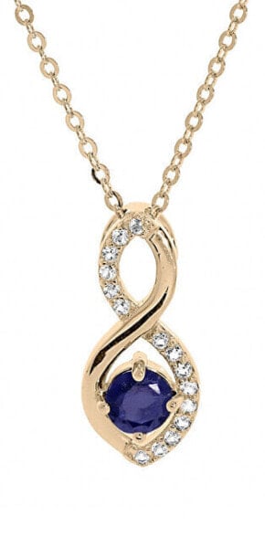 Charming gold-plated necklace with zircons PO/SP08340B